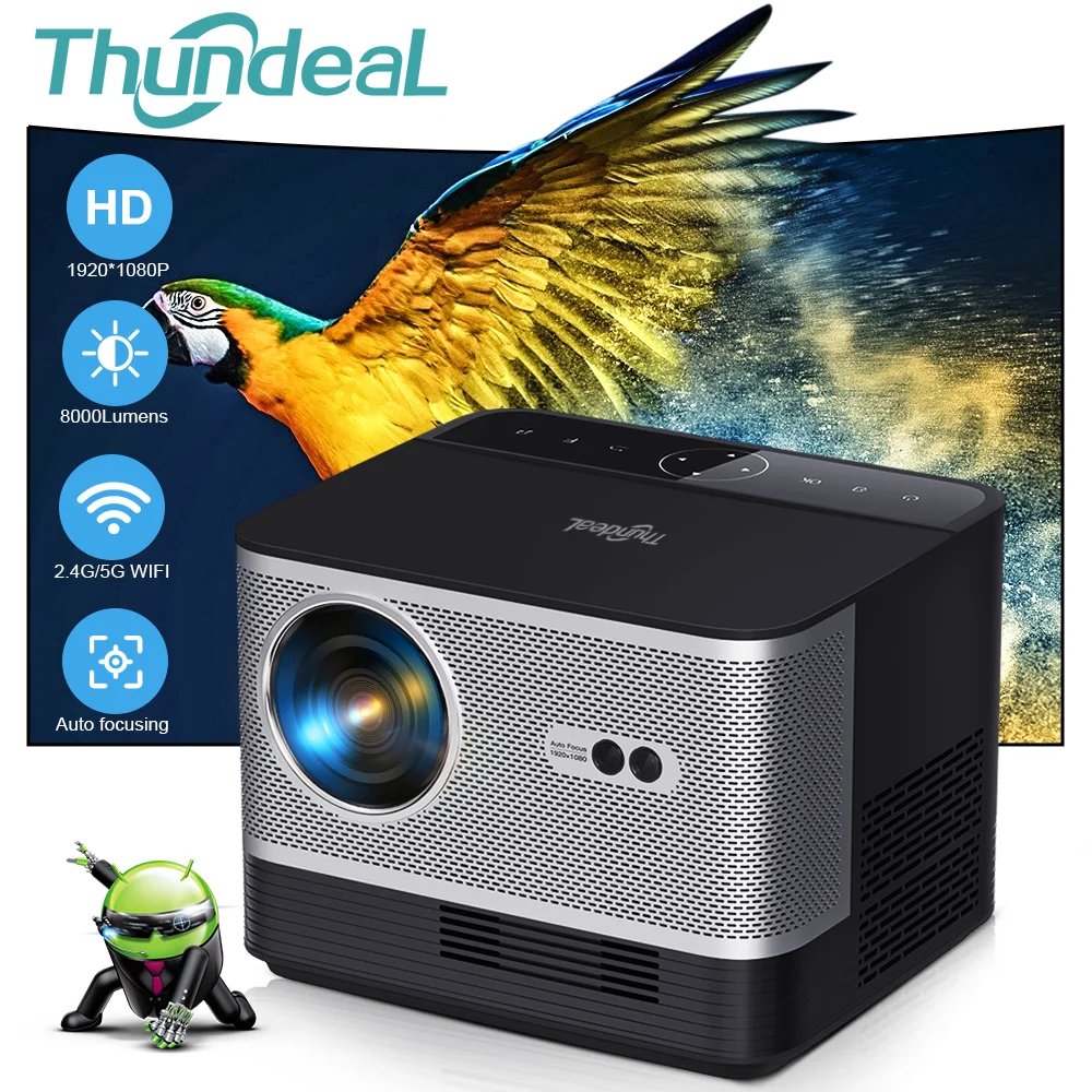 ThundeaL FHD ޴ , Ǯ HD 1080P, 4K WiFi, ȵ̵ ̴ , IOS ޴, TDA5W    3D Ʈ   Ʈ 